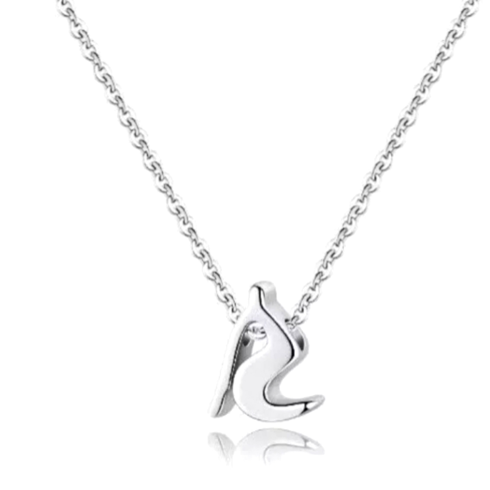 Sterling Silver letter R initial necklace length 16. New!